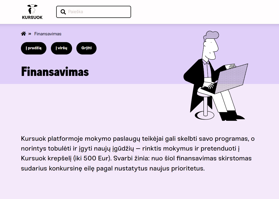 Pretenduojantiems į Kursuok krepšelį: konkursinės eilės sudarymo tvarka 